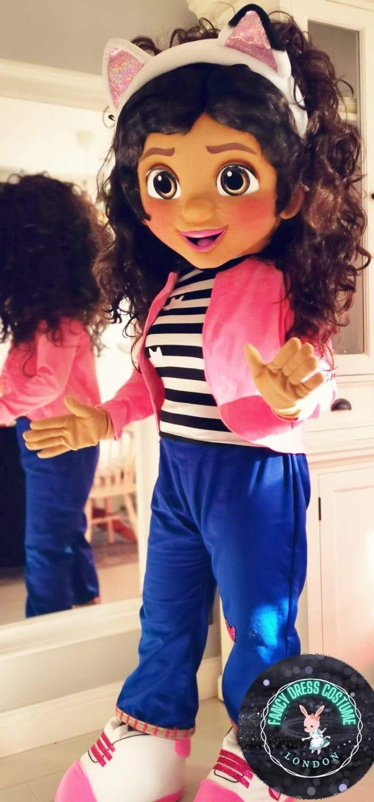 Gabby's dollhouse mascot look like a costume